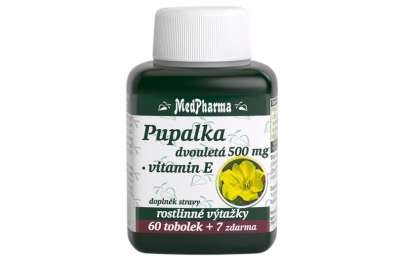 MedPharma Pupalka dvouletá 500mg + vitamin E tob.67